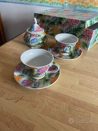Set vintage tazzine e zuccheriera