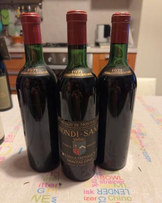 Lotto 3x Brunello Biondi-Santi 1971 Collezione