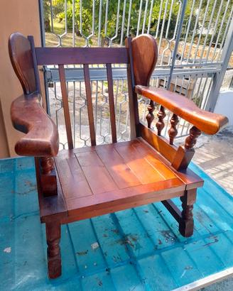 coppia di sedie rustiche in legno