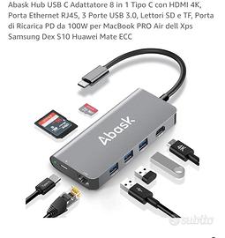hub USB type C Abask 8 in 1
