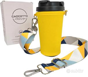 Tazza termica da 500 ml con tracolla giallo