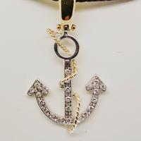 ciondolo oro bianco giallo 18 kt donna handmade