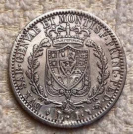 Italia Regno di Sardegna 1 lira 1827 Carlo Felice