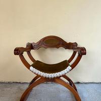 Poltrona vintage in legno curvato