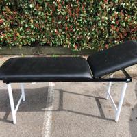 Lettino fisso in acciaio, schienale regolabile