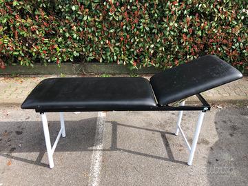 Lettino fisso in acciaio, schienale regolabile