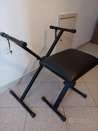 Supporto a X per tastiera musicale e Sgabello