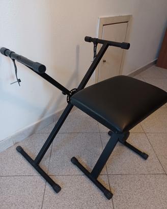 Supporto a X per tastiera musicale e Sgabello