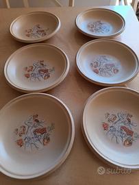 Set 6 piatti fondi per spaghettata diametro 21 cm