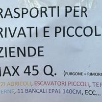 Trasporti vari. Patente BE max 45qli