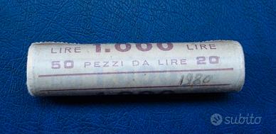 REPUBBLICA ROTOLINO DA 20 LIRE 1980 50 PEZZI FDC