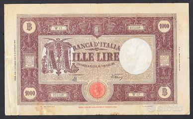 BANCONOTA DA LIRE 1000 DEL 1944 FIRMA COMMISSARIO