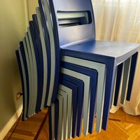 12 sedie colorate in tecnopolimero