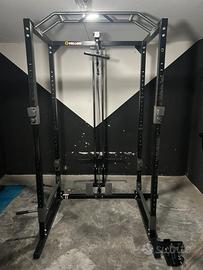 Home gym- power rack, bilancieri,dischi,accessori