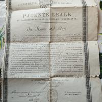 patente reale originale anno 1842