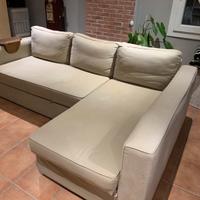Divano letto in tessuto con cuscini sfoderavbili