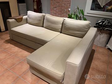 Divano letto in tessuto con cuscini sfoderavbili