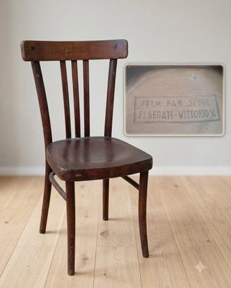 Set 4 Sedie Viennesi d'Epoca in Legno Curvato