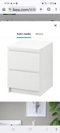 Comodino cassettiera Ikea MALM