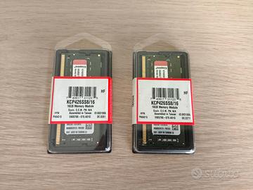 32GB (2x16GB) RAM SODIMM DDR4 2666 nuova