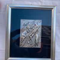 Quadro lastra argento maestro Remo Brindisi