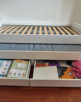 Letto Ikea Släkt con letto estraibile e materasso