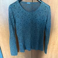 Maglia ragno in pizzo verdone
