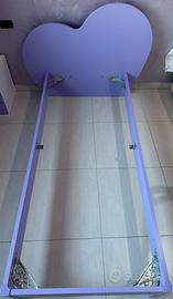 DUE strutture letto singolo cuore lilla