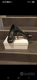 scarpe nere decollette con tacco cm 10