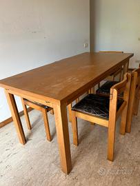 TAVOLO FRASSINO+SEDIE