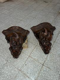 Coppia di mensole angolari