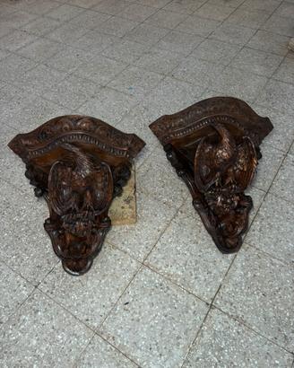 Coppia di mensole angolari