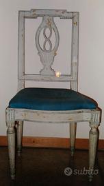 SEDIA LACCATA DELLA SECONDA META' 700 ,LUIGI XVI.
