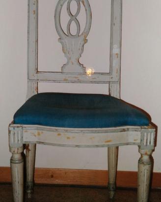 SEDIA LACCATA DELLA SECONDA META' 700 ,LUIGI XVI.