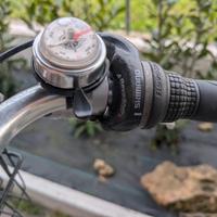 Bici uomo con cestino e seggiolino