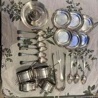 Oggetti in argento 800 + 3 cucchiaini 1000