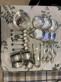 Oggetti in argento 800 + 3 cucchiaini 1000