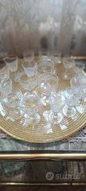 elegante set bicchieri vintage vetro