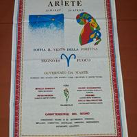 Strofinaccio Canovaccio puro Cotone Ariete Zodiaco