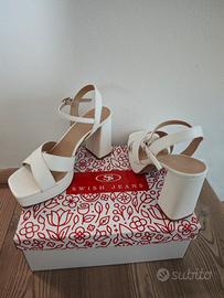 scarpe sposa tacco bianche n.37
