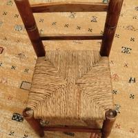 Sedia vintage impagliata a mano 