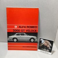 Libretto Uso Manutenzione Alfa Romeo 2000 Veloce