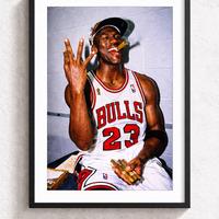 Poster Michael Jordan stampa e cornice 20x30cm