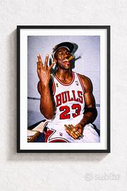 Poster Michael Jordan stampa e cornice 20x30cm