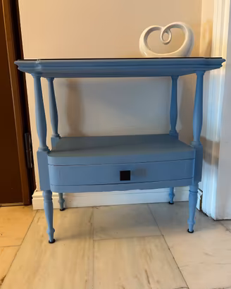 Comodino vintage blu