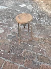 Sgabello industriale 4 piedi del 1960