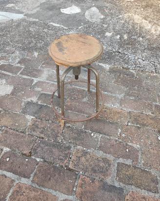 Sgabello industriale 4 piedi del 1960