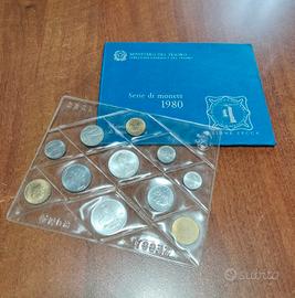 Serie divisionale monete lira anno 1980 