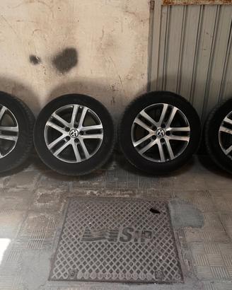 gomme e cerchi vw 5x112 r16 montati su golf 7