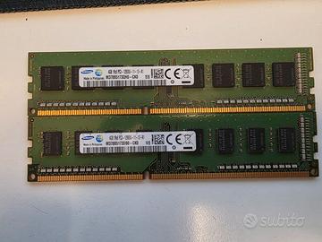 2x 4GB DDR3 RAM Samsung PC3-12800